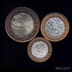 Lote 34 - México x 3 monedas de 50, 20 y 10 ... 