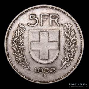 Suiza. 5 Francs 1933B. ... 