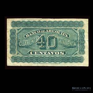 Perú. Banco de Arequipa. 40 Centavos 18xx. ... 