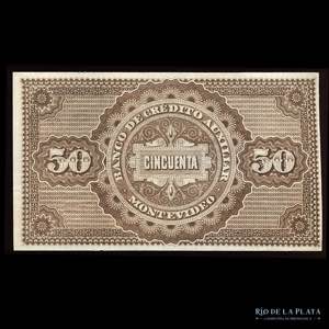 Uruguay. 50 Pesos 1887. Serie B. Oro ... 