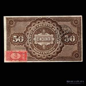 Uruguay. 50 Pesos 1887. Serie B. Oro ... 