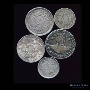 Lote. Monedas de plata. Bolivia. 1830 a ... 