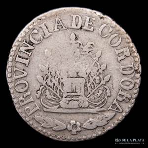 Argentina. Córdoba. 2 Reales 1849. AG.750;. ... 
