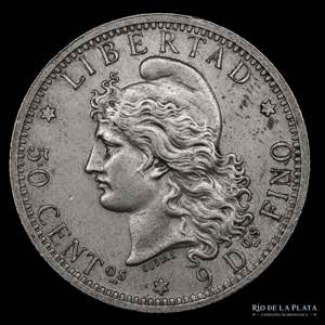 Argentina. 50 Centavos 1883. AG.900, 30.1mm; ... 