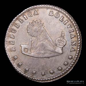 Bolivia 1 Sol 1865. Medalla Monetaria. ... 