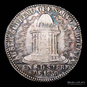 Bolivia. 2 Soles 1852. Medalla Monetaria. ... 