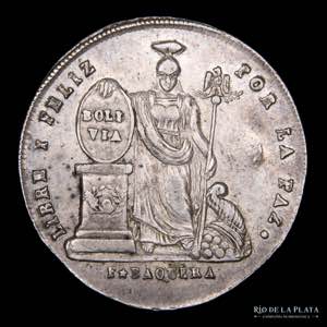 Bolivia. 2 Soles 1855. Medalla Monetaria ... 