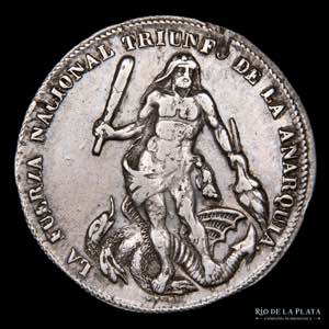 Bolivia. 4 Reales 1850. Medalla Monetaria. ... 