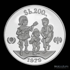 Bolivia. 200 Pesos Bolivianos 1979 (Year of ... 