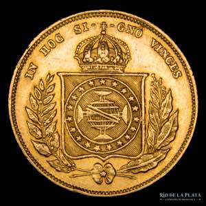 Brasil. Pedro II. 5000 Reis 1855. Oro ... 