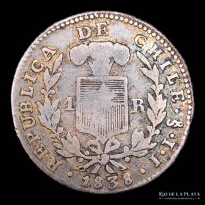 Chile.  1 Real 1838 IJ. ... 