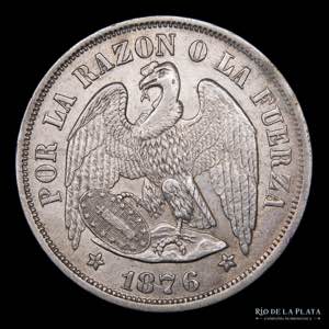 Chile. 1 Peso 1876. ... 