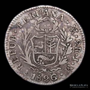 Perú. 2 Reales 1826 JM. ... 