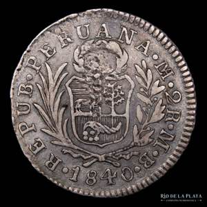 Perú. 2 Reales 1840 B. ... 