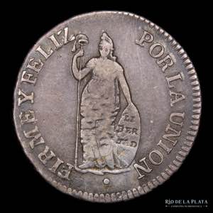 Perú. 2 Reales 1840 B. Lima Mint. AG.896; ... 