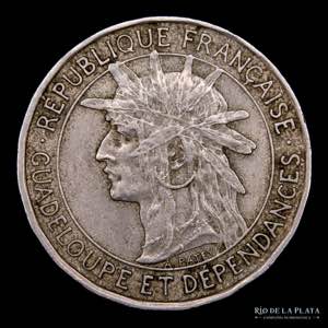 Guadalupe. 1 Franc 1921. Cu-Ni; 25.0mm; ... 