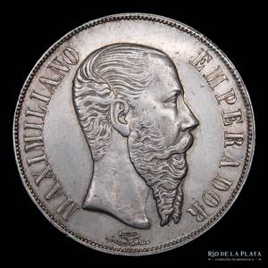 México. Imperio. 1 Peso 1866 Mo. ... 