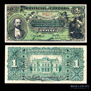 Argentina. Córdoba. 1 Peso 1890. Bono Banco ... 