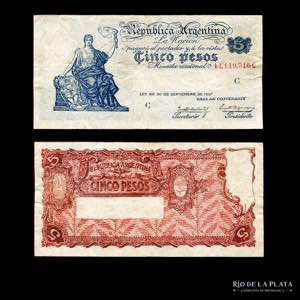 Argentina. Caja Conversión. 5 Pesos 1934. ... 