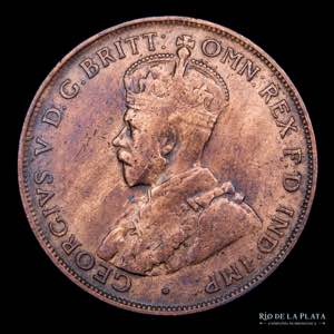Australia. Jorge V. 1 Penny 1927. CU; ... 
