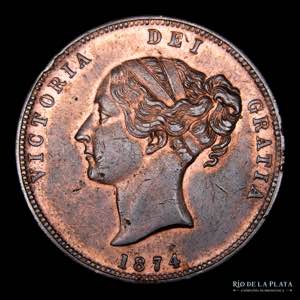 Nueva Zelanda. 1872 1 Penny Token.United ... 