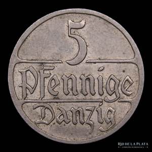Danzig (Ciudad Libre) 5 Pfennige 1928. ... 