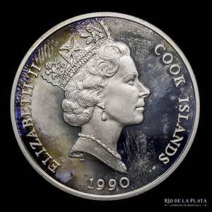 Islas Cook. Elizabeth II. 50 Dollars 1990 ... 