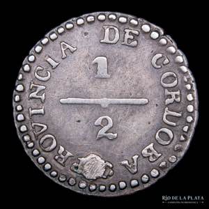 Argentina. Córdoba. 1/2 Real 1850. AG.750, ... 