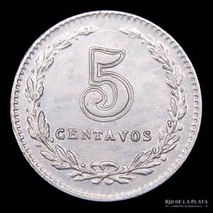 Argentina. 5 Centavos 1897.  Cu-Ni; 17mm; ... 