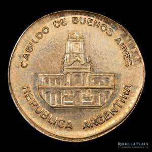 Argentina. Error. 5 Pesos 1985. Sin collar. ... 