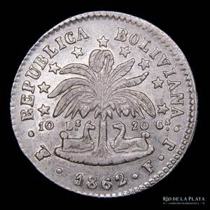Bolivia. 2 Soles 1862/1 ... 