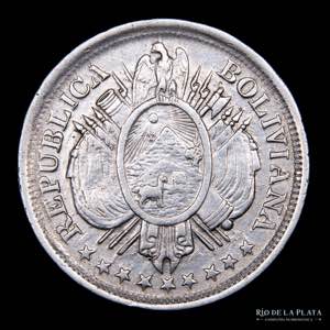 Bolivia. 50 Centavos 1899 MM. AG.900; ... 