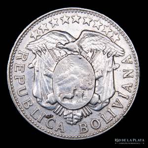 Bolivia. 50 Centavos 1905 AB. AG.900; ... 