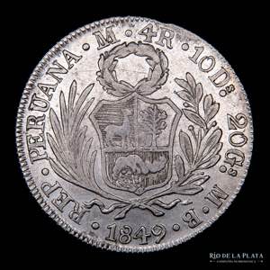 Perú. 4 Reales 1849 MB. ... 