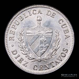 Cuba. 10 Centavos 1948. KM A12; AG.900; ... 