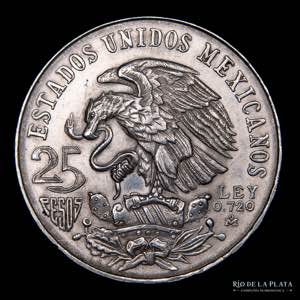 México. 5 Pesos 1959. Año de Carranza; ... 
