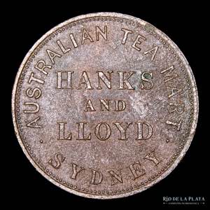 Australia. 1 Penny Token 1857. Hanks y ... 
