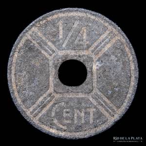 Indochina Francesa. 1/4 Centimes 1942. Zinc; ... 