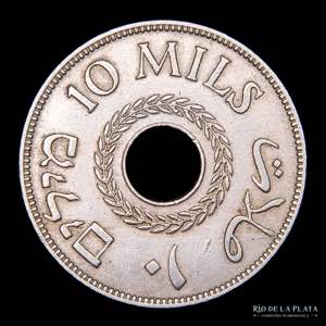 Palestina Británica. 10 Mills 1940. Cu-Ni; ... 