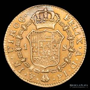 Potosí. Fernando VII. 1 Escudo 1823 PJ  ... 