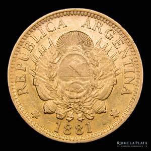 Argentina. 5 Pesos 1881 ... 