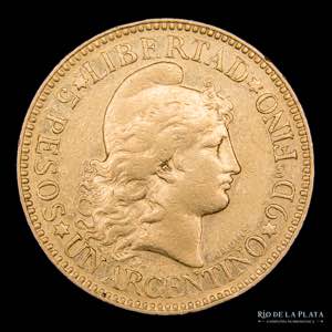 Argentina. 5 Pesos 1884 Argentino de oro. ... 