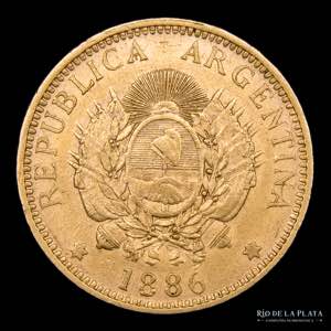 Argentina. 5 Pesos 1886 ... 