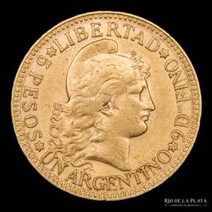 Argentina. 5 Pesos 1886 Argentino de oro. ... 