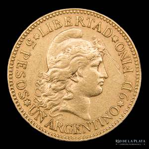 Argentina. 5 Pesos 1887 Argentino de oro. ... 