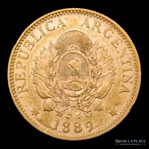 Argentina. 5 Pesos 1889 ... 