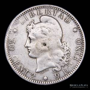Argentina. 50 Centavos 1881. AG.900; 30.1mm; ... 