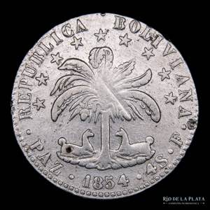 Bolivia. 4 Soles 1854 ... 