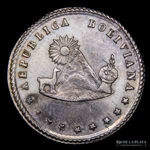 Bolivia. 1 Sol 1851. Medalla Monetaria. ... 