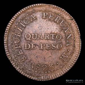 Perú. 1/4 de Peso 1823. ... 